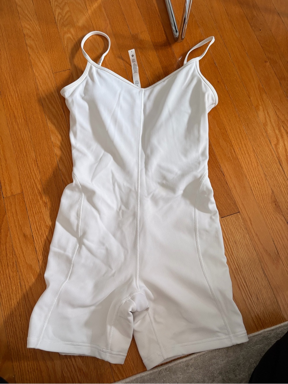 Lululemon White Athletic One-Piece Romper